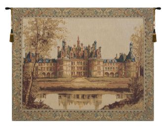 Chambord Castle I European Tapestry (Size: 36 x 44)