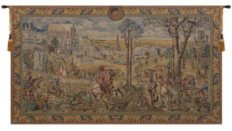 Old Brussels Flanders Belgian Tapestry Wall Art (Size: 47 x 83)