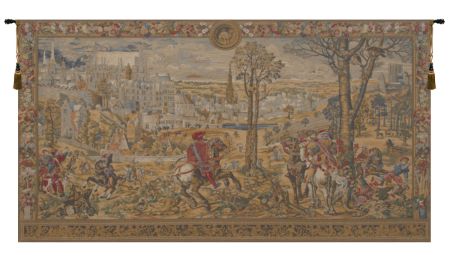 Medieval Brussels European Tapestry (Size: 108 x 186)