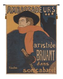 Artistide Bruant Lautrec  European Tapestry (Size: 24 x 19)