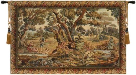 Hunters Resting Italian Wall Hanging (Size: 46 x 66)