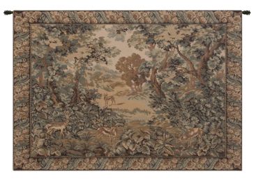 Verdure And Reindeer Tapestry Wall Hanging (Size: 52 x 63)