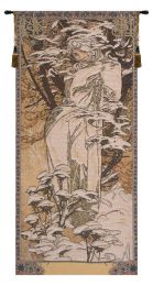 Mucha Winter European Tapestry (Size: 58 x 26)