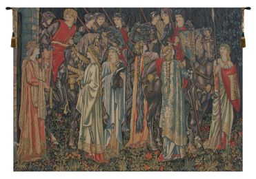 Group of Knights Quest for the Holy Grail Tapestry Wall Hanging (Size: 51 x 72)