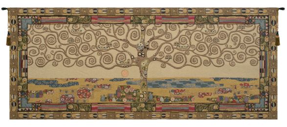 Tree of Life by Klimt I Italian Tapestry (Size: 36 x 52)