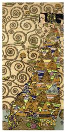 L'Attente Klimt a Droite Clair French Tapestry (Size: 118 x 58)