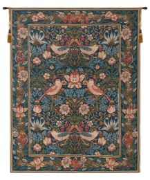 Birds Face to Face I French Tapestry (Size: 36 x 28)