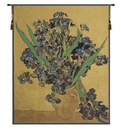 Van Gogh Iris Gold Belgian Tapestry Wall Art (Size: 45 x 36)