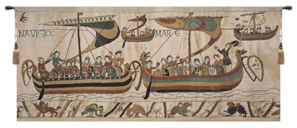 Bayeux Navigio Belgian Tapestry Wall Art (Size: 35 x 83)