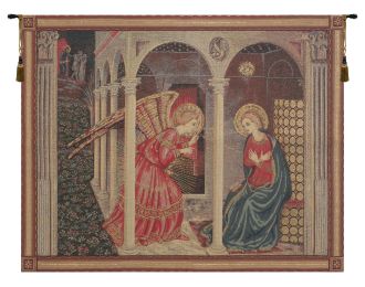 Annunciation with gold lurex (Size: 42 x 50)