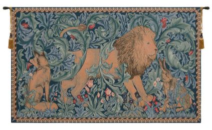 Lion I French Tapestry (Size: 28 x 48)