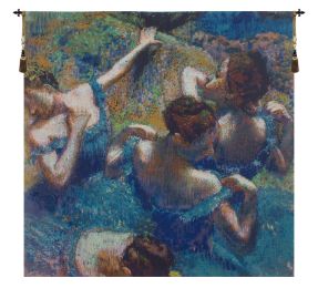 Blue Dancers Belgian Tapestry Wall Art (Size: 24 x 24)