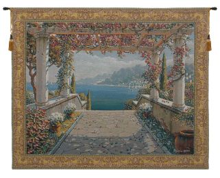 Amalfi Arbor Belgian Tapestry Wall Art (Size: 39 x 48)