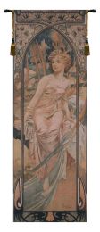 Mucha Matin Belgian Tapestry Wall Art (Size: 74 x 26)