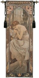 Mucha Nuit Belgian Tapestry Wall Art (Size: 74 x 26)