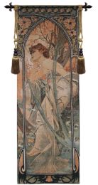 Mucha Soir Belgian Tapestry Wall Art (Size: 76 x 28)