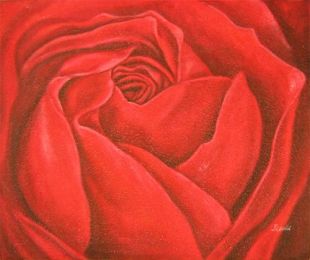 Red Rose Canvas Wall Art (Size: 24 x 36 (Stretched))