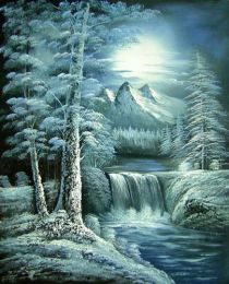 Winter Grandeur Canvas Wall Art (Size: 36 x 24 (Stretched))