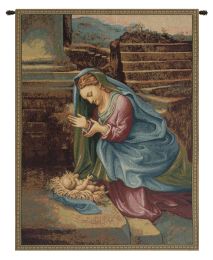 Madonna Adoring the Child Italian Tapestry (Size: 24 x 20)