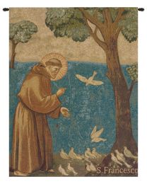 St. Francis Preaching to the Birds Italian Tapestry (Size: 26 x 20)