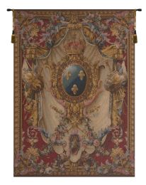 Grandes Armoiries Red French Tapestry (Size: 78 x 58)