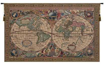 Map Mercator Tapestry Wholesale (Size: 33 x 46)