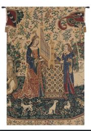 Lady and the Organ, Beige  Tapestry Wholesale (Size: 27 x 16)