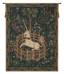 Unicorn In Captivity II (With Border) Tapestry Wholesale (Size: 42 x 33)