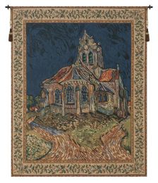 Church of Auvers Tapestry Wholesale (Size: 40 x 33)