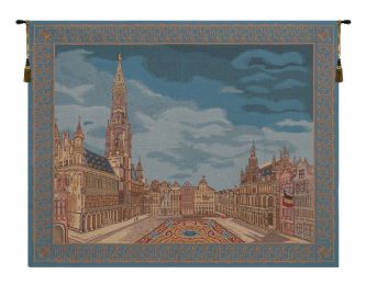 Brussels Place Bleu  Tapestry Wholesale (Size: 37 x 44)