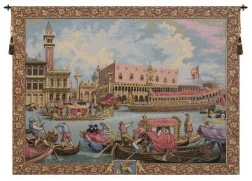 Return of Bucintoro Italian Tapestry (Size: 50 x 68)