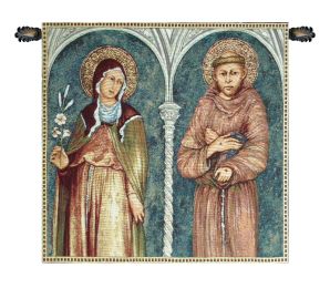 Saint Francis and Saint Clare (Size: 25 x 25 (St Francesco e St Chiara))