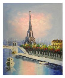 Eiffel Tower in Paris Canvas Wall Art (Size: 36 x 24 (Stretched))