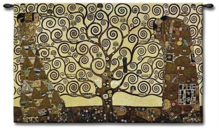 Stoclet Frieze Tree of Life Tapestry Wall Art (Size: 31 x 53)